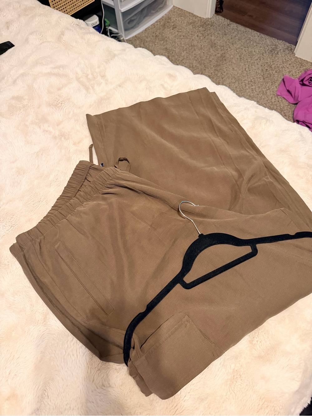 Old Navy Sage Green Elastic-Waist Women’s Wide leg Trousers